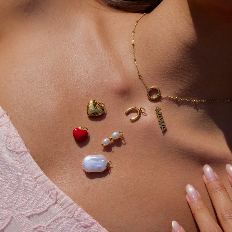 Cross Border Hot Selling Jewelry Premium Stainless Steel DIY Accessories Titanium Steel Pearl Necklace Pendant Accessories