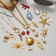 Cross-Border Bestseller Stainless Steel DIY Pearl Necklace Accessories Women's Dainty Design Titanium Steel Jewelry Findings