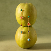 European American Stainless Steel Natural Stone Tassel Stud Earrings Light Luxury Premium Titanium Steel Jewelry For Women Autumn Winter Earrings Cross Border