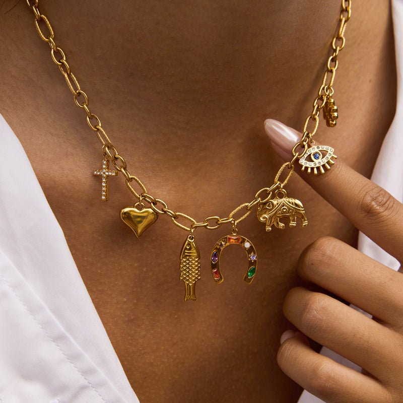 Titanium Steel DIY Pendant Necklace Light Luxury Premium Clavicle Chain No Fade Jewelry Stainless Steel Jewelry Cross Border