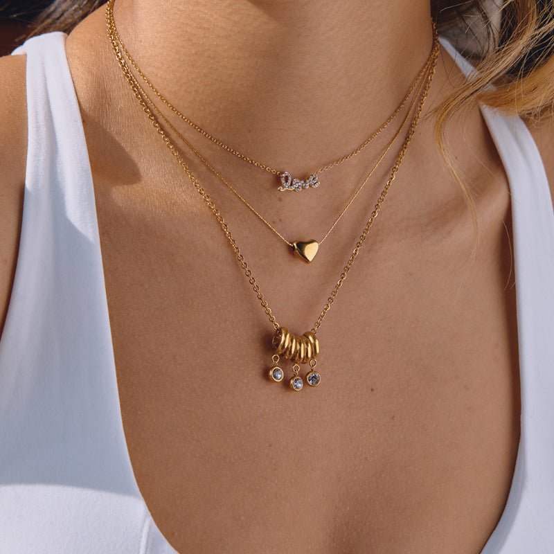 European American Valentine's Day Titanium Steel Necklace 18K Gold Non Fading Light Luxury High Grade Clavicle Chain Stainless Steel