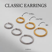 European American Stainless Steel Hoop Earrings Light Luxury High-End Tarnish-Free Titanium Steel Cross-Border Bestseller Jewelry for Women