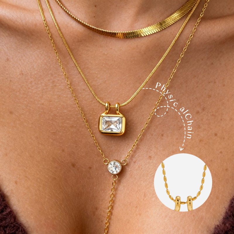 Titanium Steel Zircon Necklace Light Luxury Minimalist Non Fading Clavicle Chain 18K Gold Jewelry Stainless Steel Cross Border Jewelry