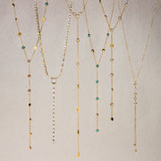 Titanium Steel Zircon Light Luxury Sweater Necklace 18K Gold For Women Autumn Winter Premium Y Necklace Stainless Steel Cross Border Jewelry