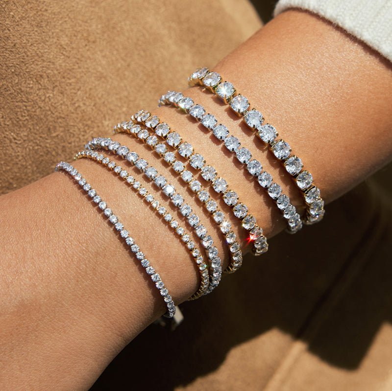 Cross-Border Stainless Steel Zircon Tennis Bracelet Light Luxury Minimalist INS Korean Style Women Jewelry European American Titanium Steel Jewelry