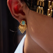 Original Design Stainless Steel Faux Pearl Stud Earrings Light Luxury Premium Earrings Non Fading Titanium Steel Jewelry Cross Border