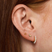 Titanium Steel Faux Pearl Earrings Light Luxury Premium Earrings Blue Turquoise Hoop Earrings Stainless Steel Women Jewelry Non Fading