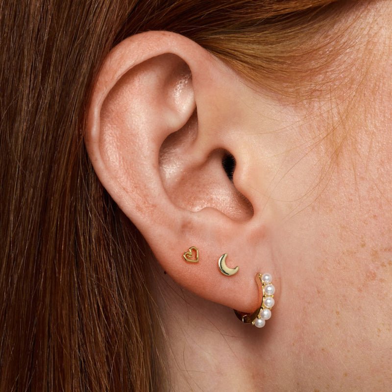 Titanium Steel Faux Pearl Earrings Light Luxury Premium Earrings Blue Turquoise Hoop Earrings Stainless Steel Women Jewelry Non Fading