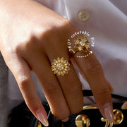 Titanium Steel Spinner Ring Light Luxury High-End Tarnish-Free Band Stainless Steel European American Cross-Border Jewelry for Women