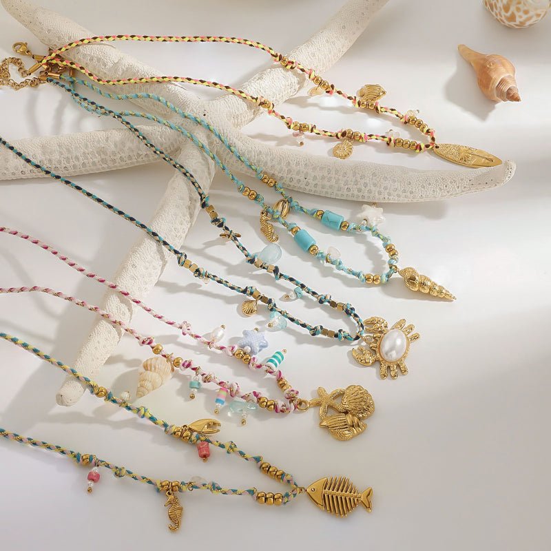 European American Stainless Steel DIY Pendant Rope Necklace Stackable Luxury Clavicle Chain Titanium Steel Jewelry Cross Border