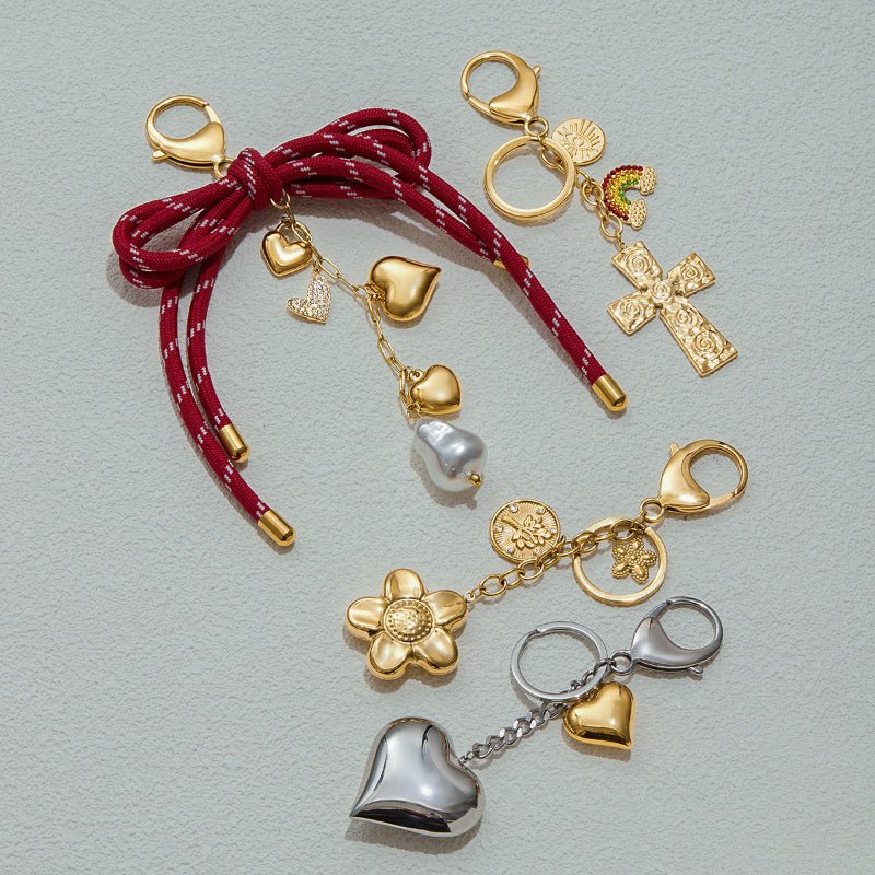 European American Stainless Steel Bag Hanging Accessories Pearl DIY Jewelry Premium Titanium Steel Jewelry Cross Border Hot Sale