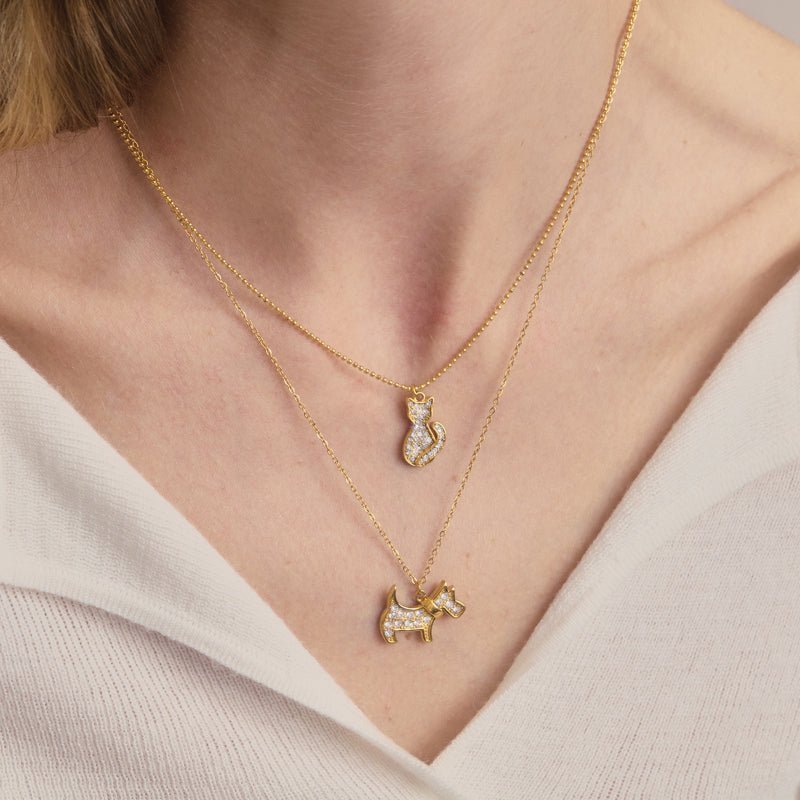 Cross Border Pet Inspired Jewelry For Women Titanium Steel Cat Dog Necklace Light Luxury Minimalist Design High Grade Non Fading Clavicle Chain