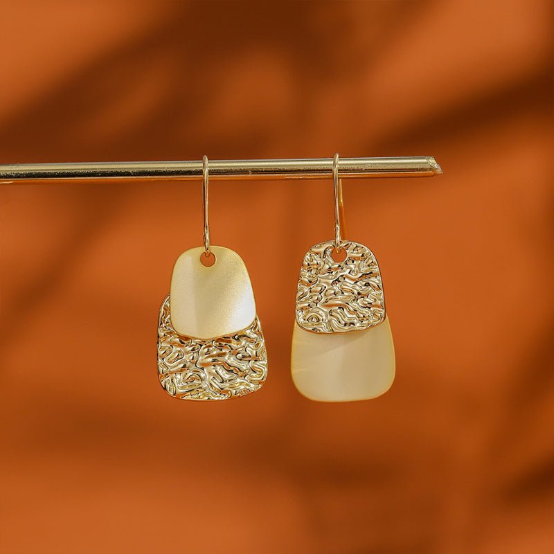 Hong Kong Style Luxury Gold Earrings Fashion Temperament Ear Hook Cold Style Elegant Versatile Earrings