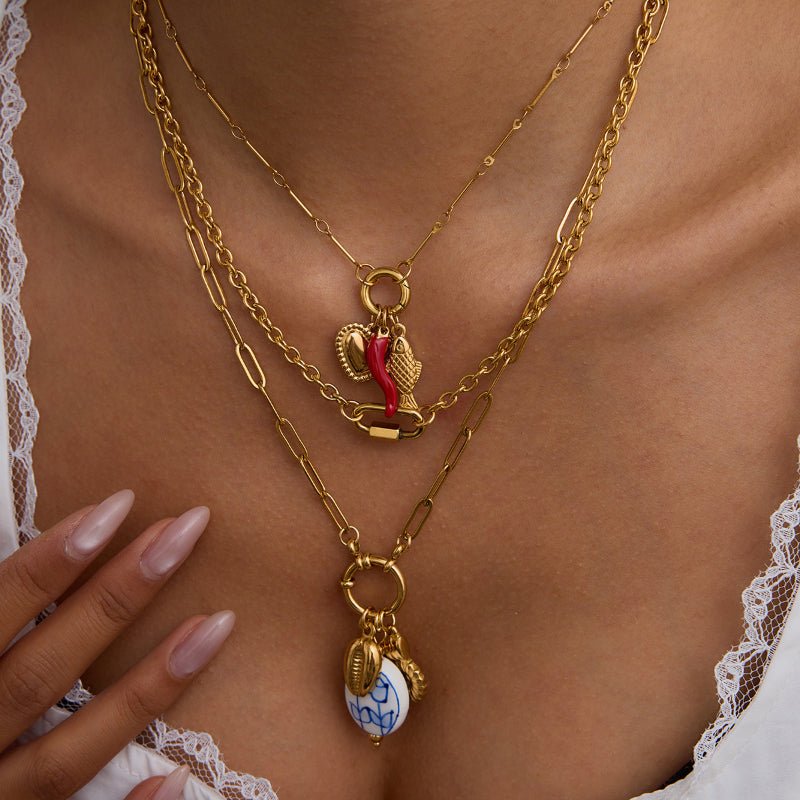 Stainless Steel DIY Adjustable Necklace Light Luxury Niche Choker Women Premium Titanium Steel Necklace Cross Border