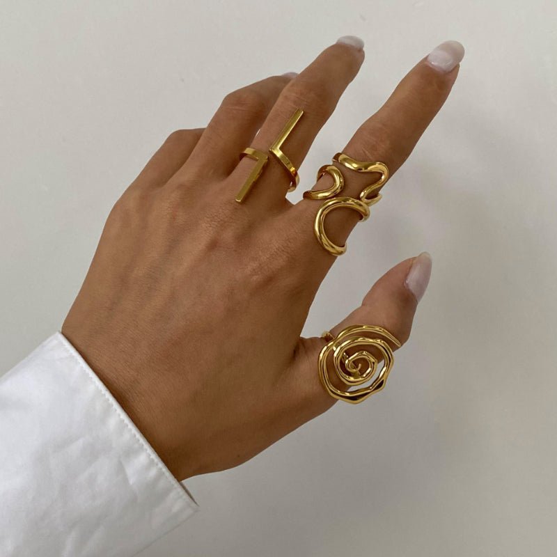 European American Ring Niche Premium Jewelry Titanium Steel Non Fading Jewelry Stainless Steel Cross Border Jewelry Rings