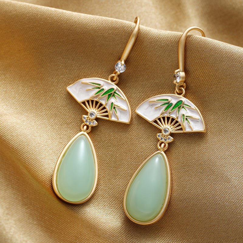 Copper Plated Real Gold New Chinese Style Earrings Custom OEM ODM Long Pearl Ear Lines Fashion Earrings