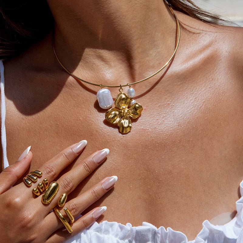 Cross-Border Bestseller Stainless Steel DIY Pearl Necklace Accessories Women's Dainty Design Titanium Steel Jewelry Findings