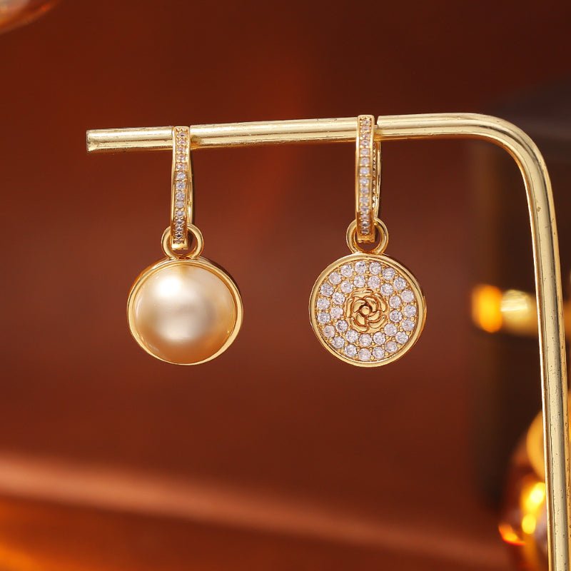 Two Wear Style Exquisite Zircon Earrings Fashion Luxury Temperament Rose Earrings Daily Commute Trendy Drop Earrings