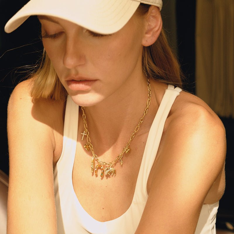 Titanium Steel DIY Pendant Necklace Light Luxury Premium Clavicle Chain No Fade Jewelry Stainless Steel Jewelry Cross Border