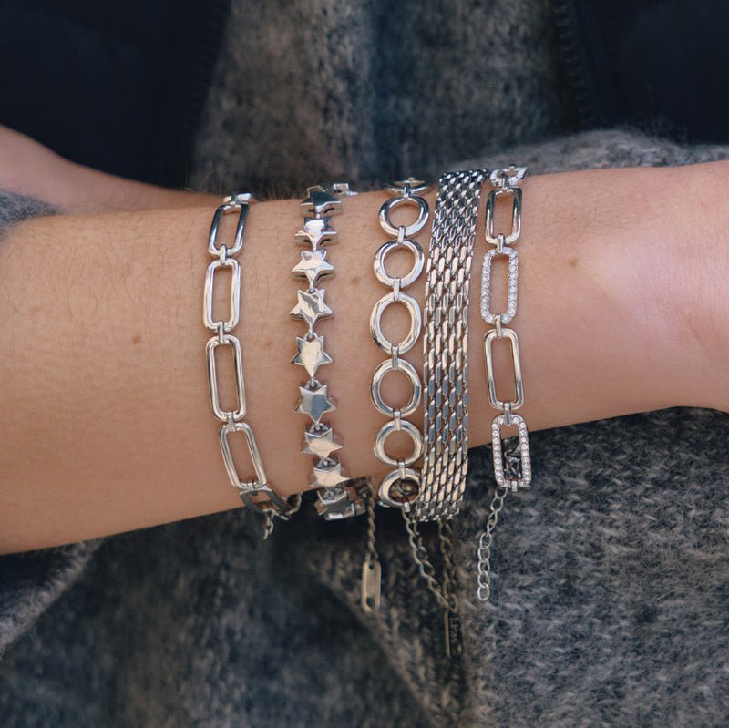 European American Stainless Steel Cuban Chain Bracelet Light Luxury Minimalist For Women Non-Fading Hand Jewelry High Grade Titanium Steel Cross Border Jewelry