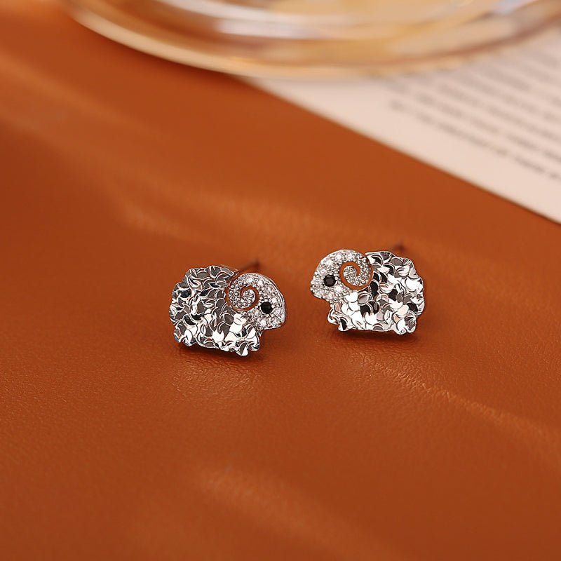 Sparkling Crushed Ice Zodiac  Premium Fashion Exquisite Festive New Chinese Style Ear Jewelry For Birth Year