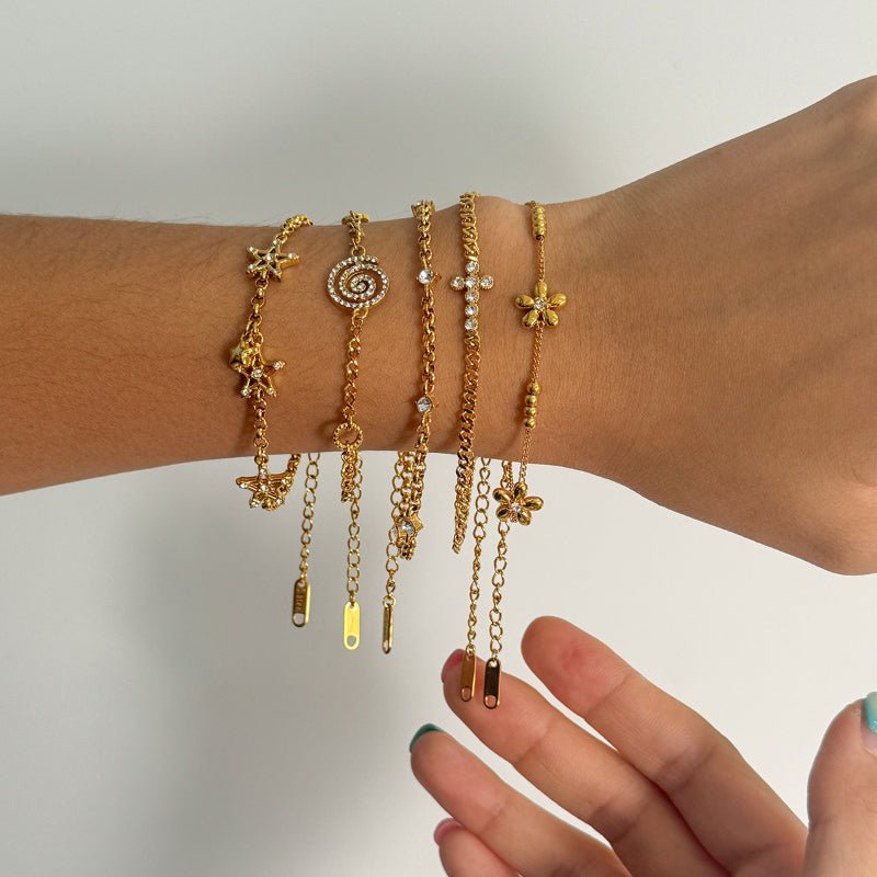 European and American stainless steel zircon bracelet light luxury high appearance level titanium steel non-fading jewelry