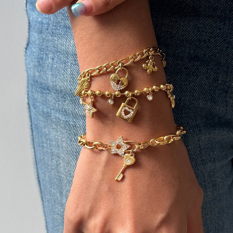 18K Plated Stainless Steel White Rhinestone Bracelet for Women Light Luxury High-End Bangle Tarnish-Free Titanium Steel Cross-Border Jewelry