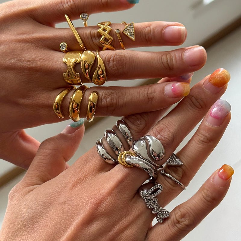 European American Light Luxury High Grade Rings For Women Non-Fading Titanium Steel Jewelry Minimalist Stainless Steel Cross Border Jewelry