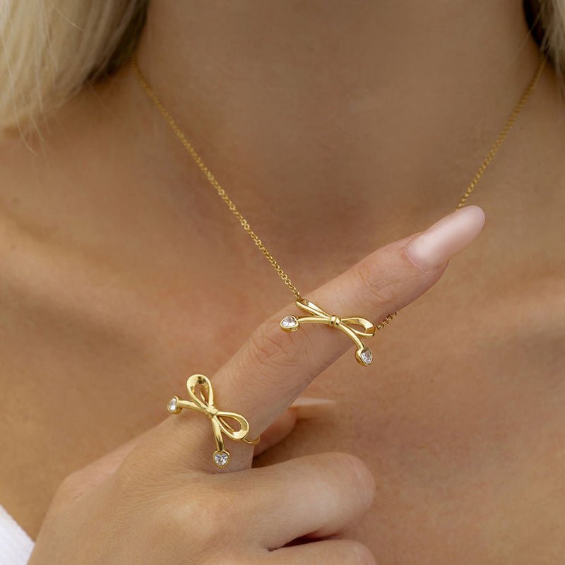 Stainless Steel Bow Love Zircon Stud Earrings Light Luxury High End Ear Cartilage Piercing Titanium Steel Cross Border Jewelry