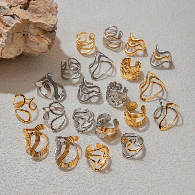 European American Ring Titanium Steel Non Fading Jewelry Light Luxury Premium Finger Ring Stainless Steel Jewelry Cross Border Rings