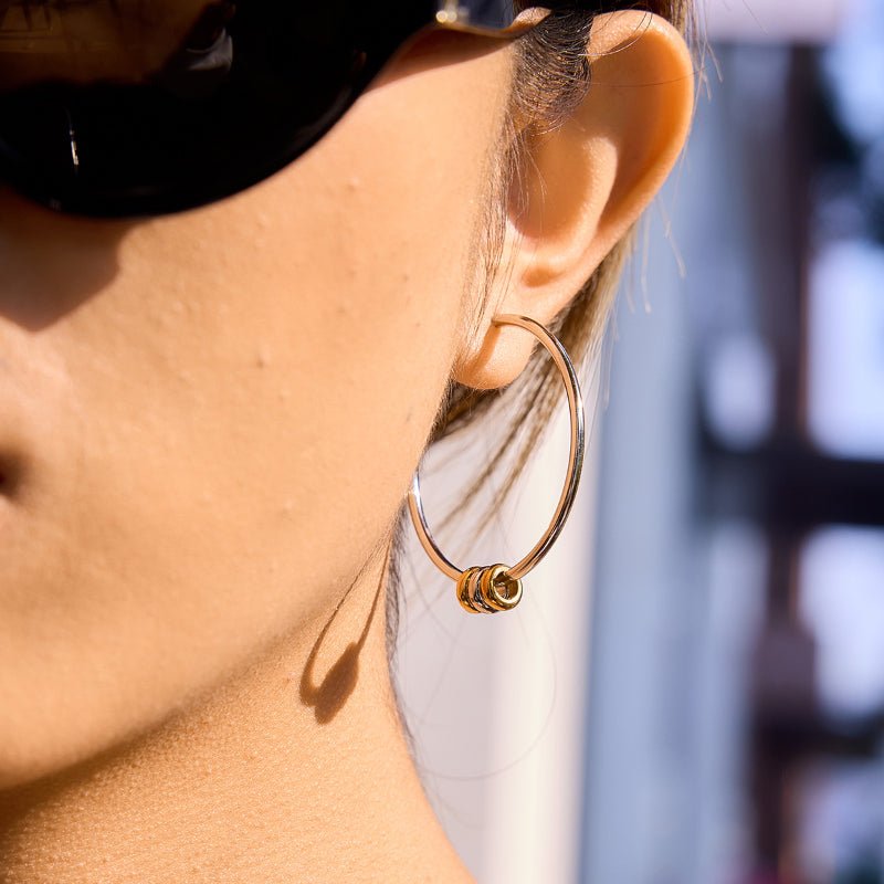 European American Stainless Steel Hoop Earrings INS Style Titanium Steel Cross Border Jewelry Hypoallergenic