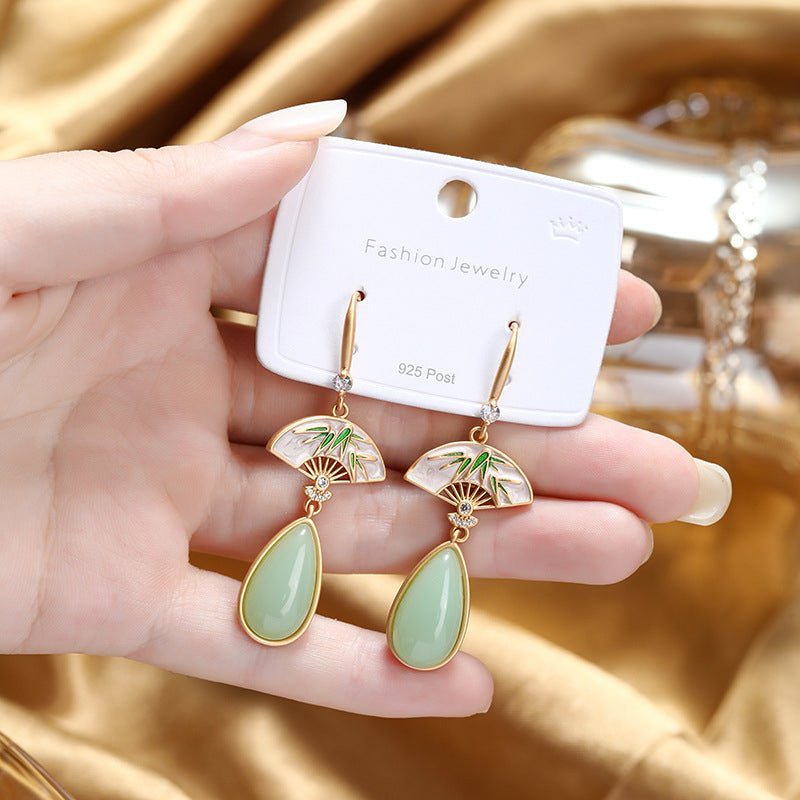 Copper Plated Real Gold New Chinese Style Earrings Custom OEM ODM Long Pearl Ear Lines Fashion Earrings