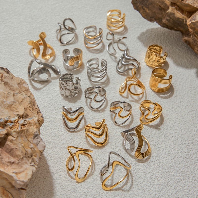 European American Ring Titanium Steel Non Fading Jewelry Light Luxury Premium Finger Ring Stainless Steel Jewelry Cross Border Rings