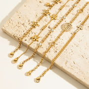 European and American stainless steel zircon bracelet light luxury high appearance level titanium steel non-fading jewelry