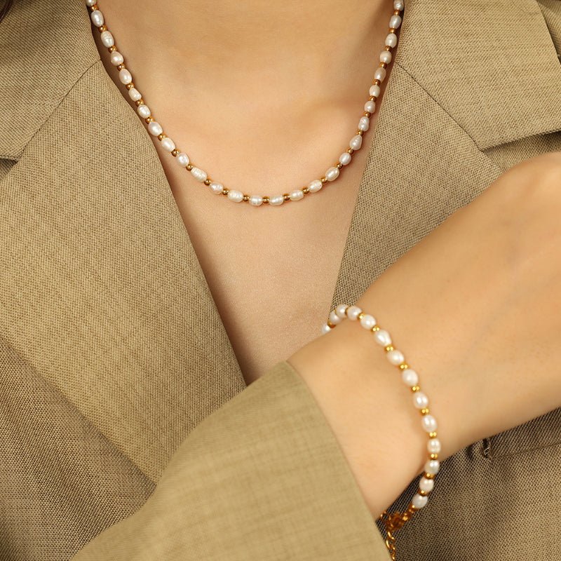 Retro Freshwater Pearl Necklace Women's Niche Design Ins Style Bracelet Versatile Fashion Trendy Jewelry Women's Bracelet