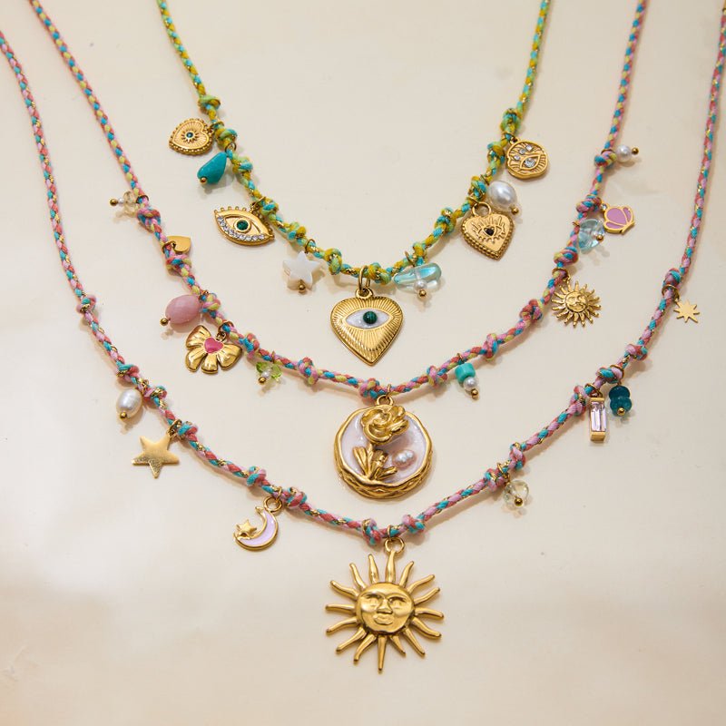 European American Stainless Steel Love Stackable Necklace Light Luxury Premium Clavicle Chain No Fade Titanium Steel Jewelry Cross Border