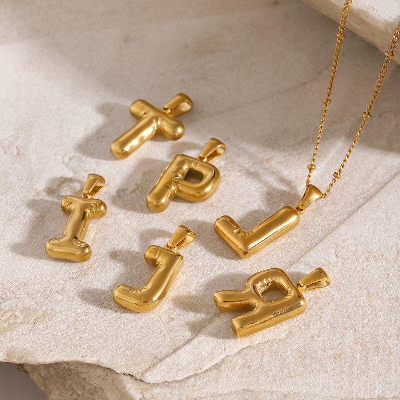 European and American Style Stainless Steel Letter Necklace High Sense INS Pendant Necklace Cross Border Titanium Steel Jewelry Clavicle Chain