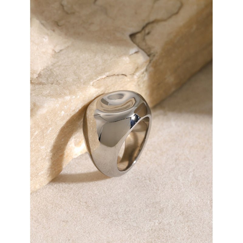 18K Gold Stainless Steel Ring Women European Cross Border Hot Sale Unique Design Luxury Chunky Spiral Ring Men