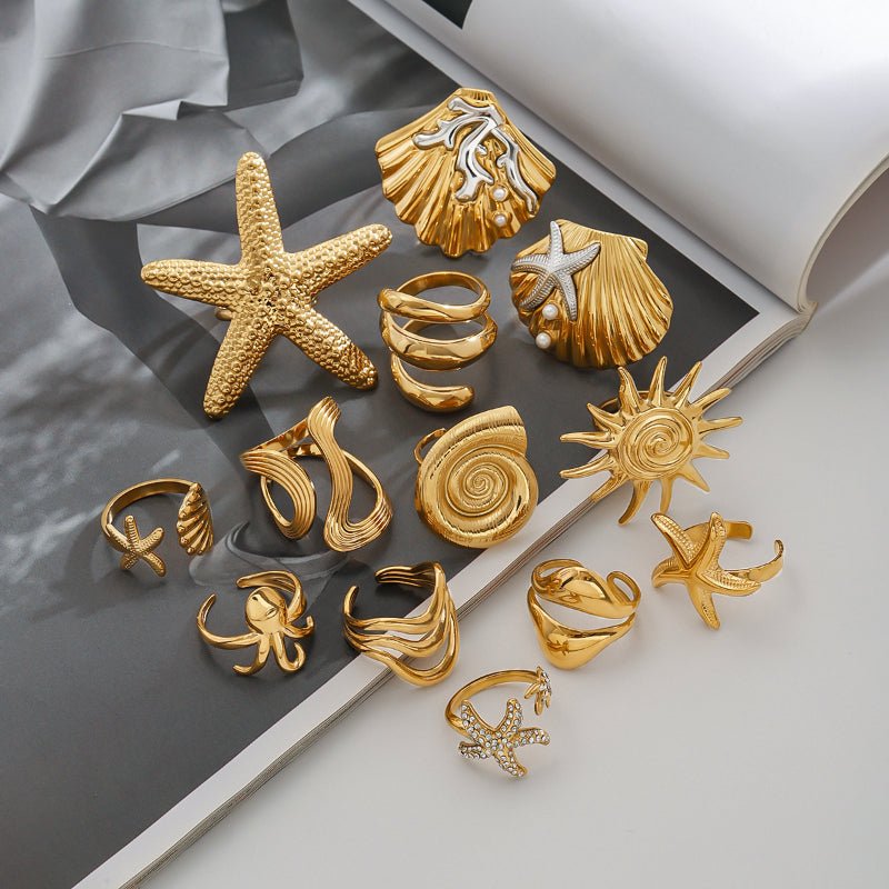 European American Titanium Steel Rings for Women Dainty Unique Design Stainless Steel Band Tarnish-Free Cross-Border Finger Jewelry