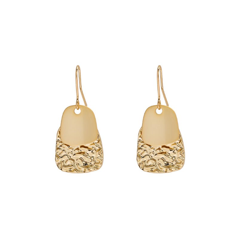 Hong Kong Style Luxury Gold Earrings Fashion Temperament Ear Hook Cold Style Elegant Versatile Earrings