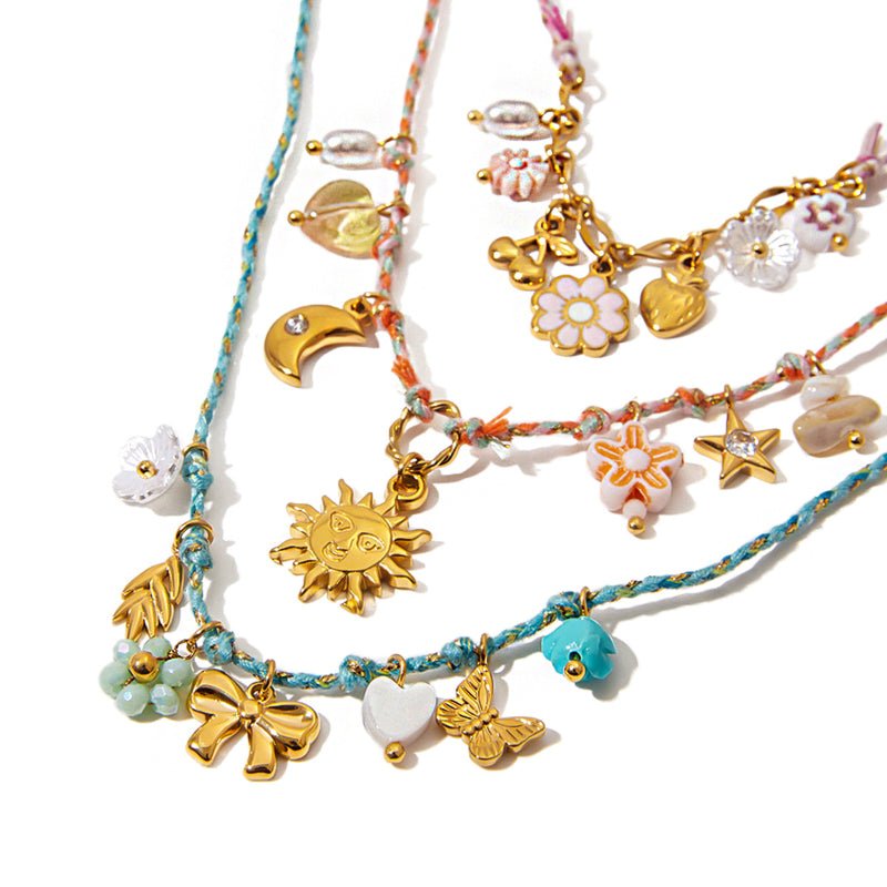 European American Titanium Steel Necklace Women Summer Stainless Steel Clavicle Chain Cross Border Hot Sale DIY Jewelry Premium