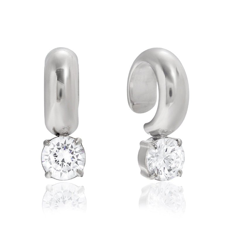 European American Stainless Steel Zircon Earrings Light Luxury High Grade Ear Buckles Non Fading Titanium Steel Cross Border Jewelry For Women