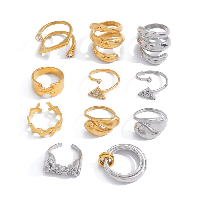 European American Light Luxury High Grade Rings For Women Non-Fading Titanium Steel Jewelry Minimalist Stainless Steel Cross Border Jewelry