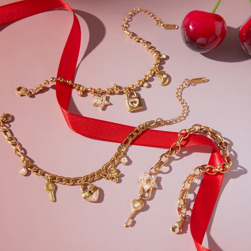 18K Plated Stainless Steel White Rhinestone Bracelet for Women Light Luxury High-End Bangle Tarnish-Free Titanium Steel Cross-Border Jewelry