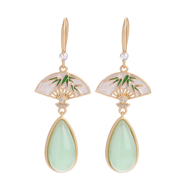 Copper Plated Real Gold New Chinese Style Earrings Custom OEM ODM Long Pearl Ear Lines Fashion Earrings