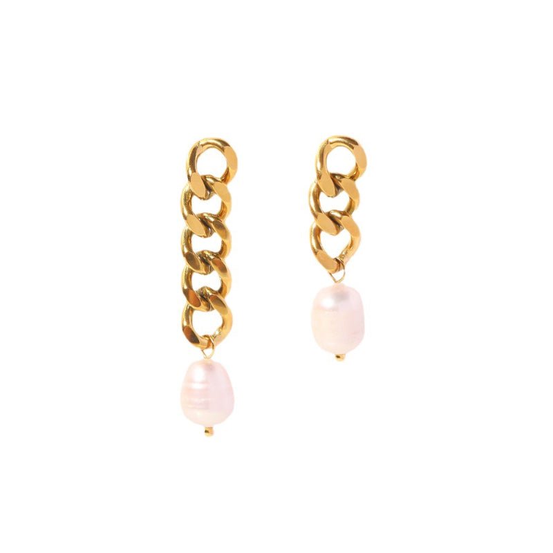 Minimalist Design Earrings Freshwater Pearl Light Luxury Stud Earrings For Women Designer Jewelry