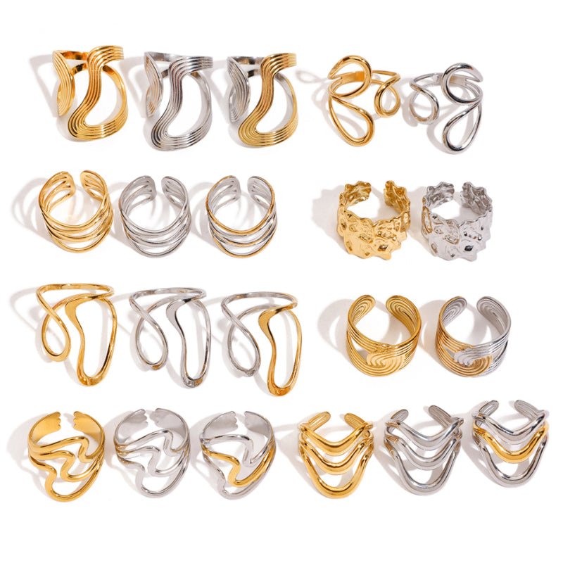 European American Ring Titanium Steel Non Fading Jewelry Light Luxury Premium Finger Ring Stainless Steel Jewelry Cross Border Rings