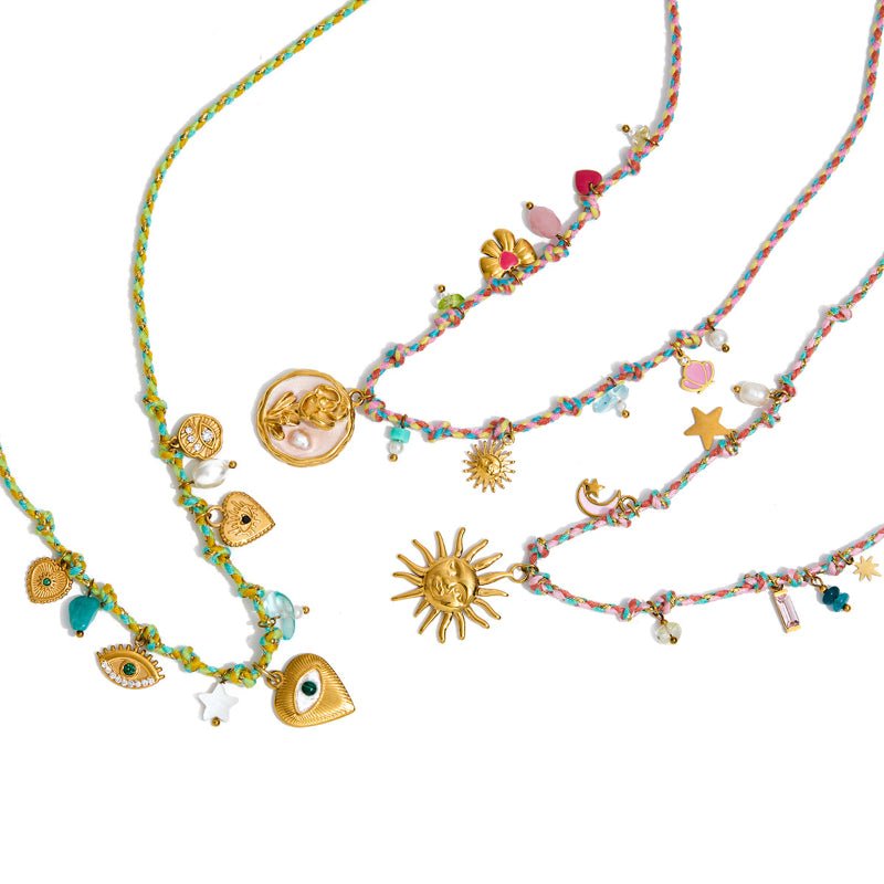 European American Stainless Steel Love Stackable Necklace Light Luxury Premium Clavicle Chain No Fade Titanium Steel Jewelry Cross Border