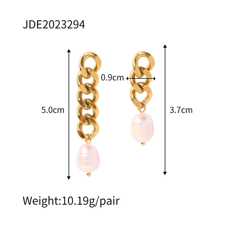 Minimalist Design Earrings Freshwater Pearl Light Luxury Stud Earrings For Women Designer Jewelry