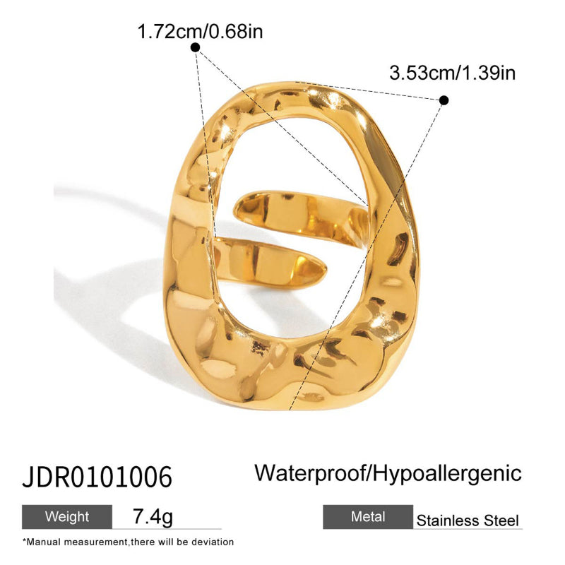 Geometric Ring Titanium Steel Non-Fading Jewelry Light Luxury High Grade Finger Ring Cross-border Hot Sale Stainless Steel Jewelry For Women